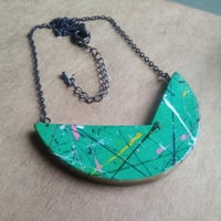 Image of 'Paint' moon necklace