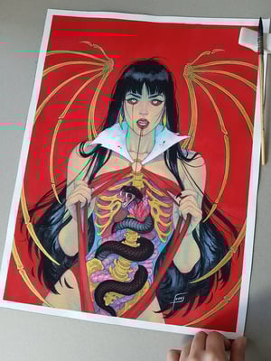 Image of DIE!NAMITE #1 COVER B GOLD Virgin Variant // Justine Frany Original Art