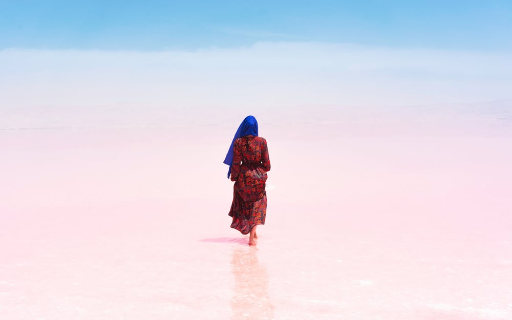Image of Self-portrait, Maharlu lake, 2019