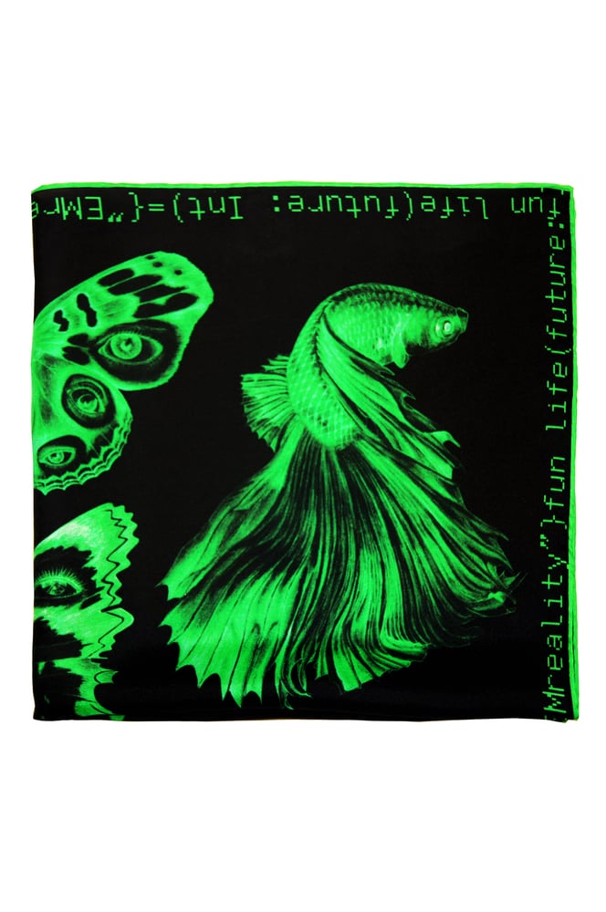 Image of "Method Not Allowed"  / Green Silk Scarf