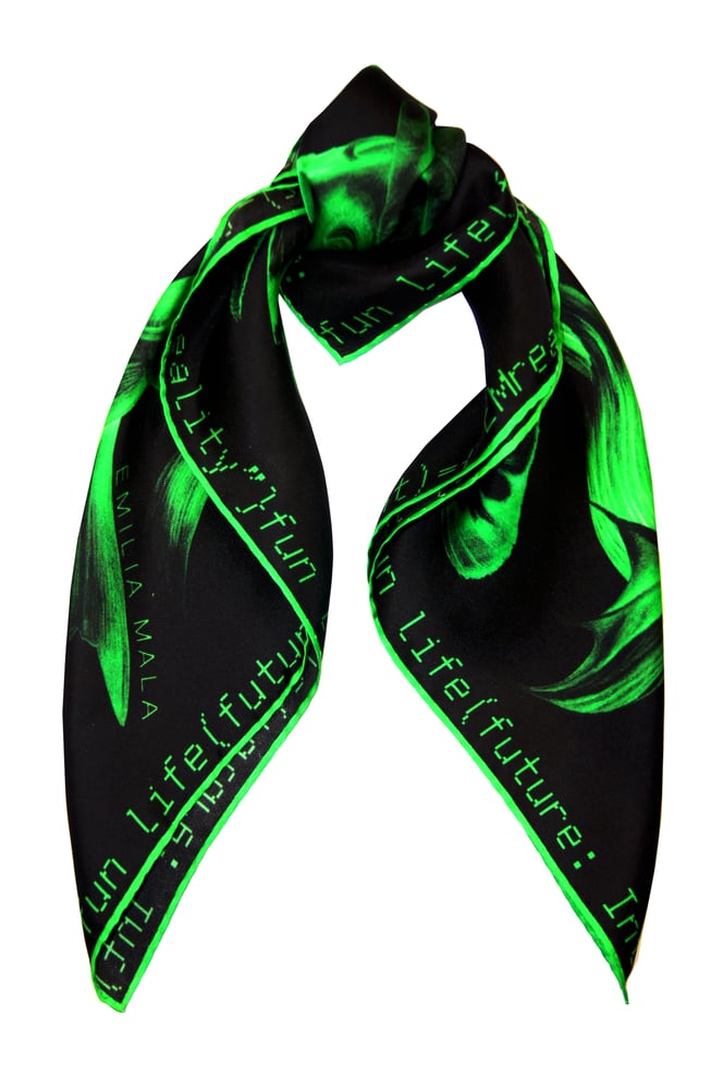 Image of "Method Not Allowed"  / Green Silk Scarf