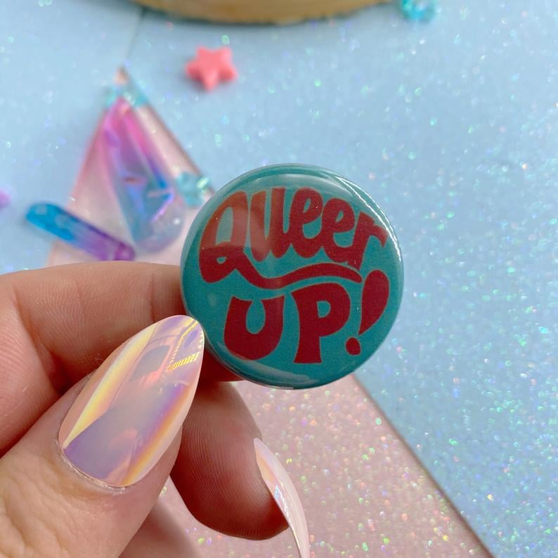 Image of Queer Up Button Badge