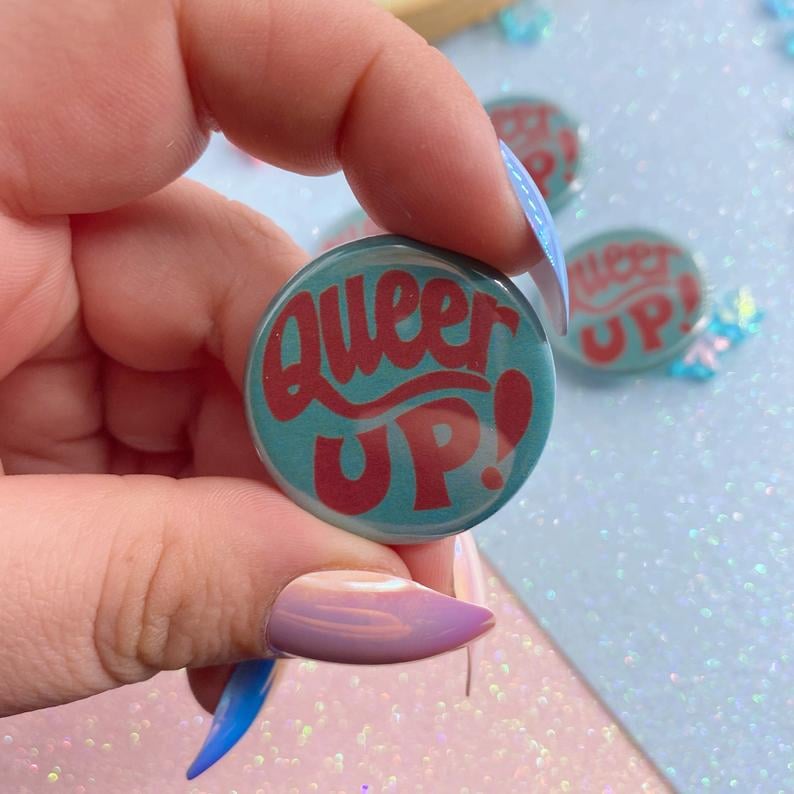 Image of Queer Up Button Badge