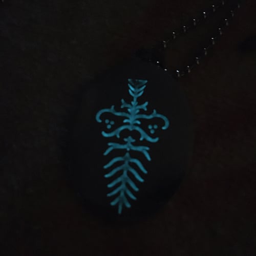 Image of The Blue Wraith | Fenris Dragon Age 2 Companion Necklace Glow In The Dark Stainless Steel Engraved