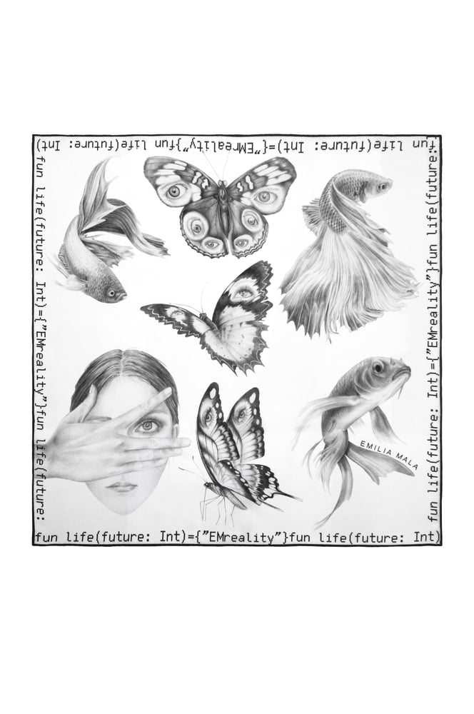 Image of "Method not Allowed / White" Silk Scarf