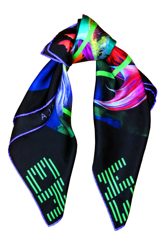 Image of "Bad Request / Black" Silk Scarf