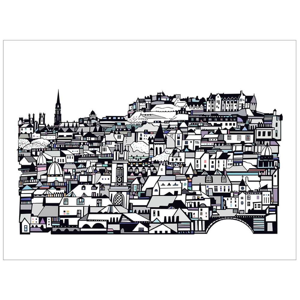 Image of Edinburgh from Stockbridge Digital Print