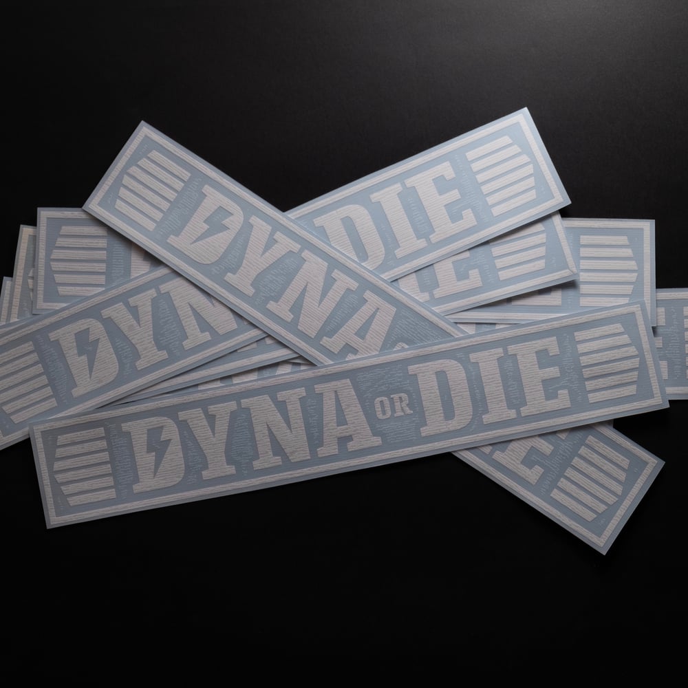 Dyna or Die swingarm decal white