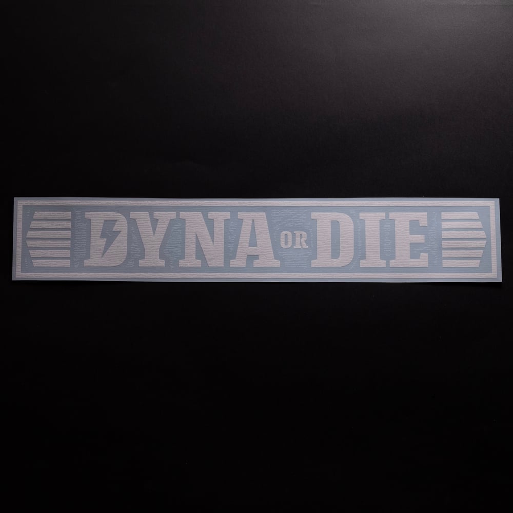 Dyna or Die swingarm decal white