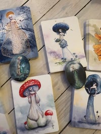 Image 2 of Set of 9 mushroom faes & 3 stickers 