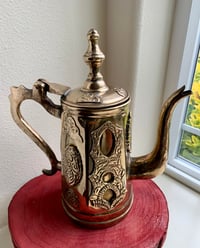 Image 3 of Vintage Tall Brass Kettle 