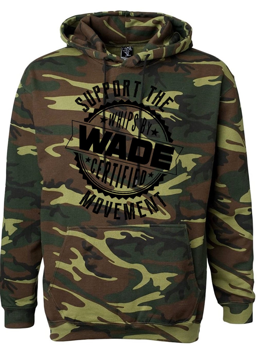 Camo Support The Movement Hoodie : *PRE-ORDER* Black Print