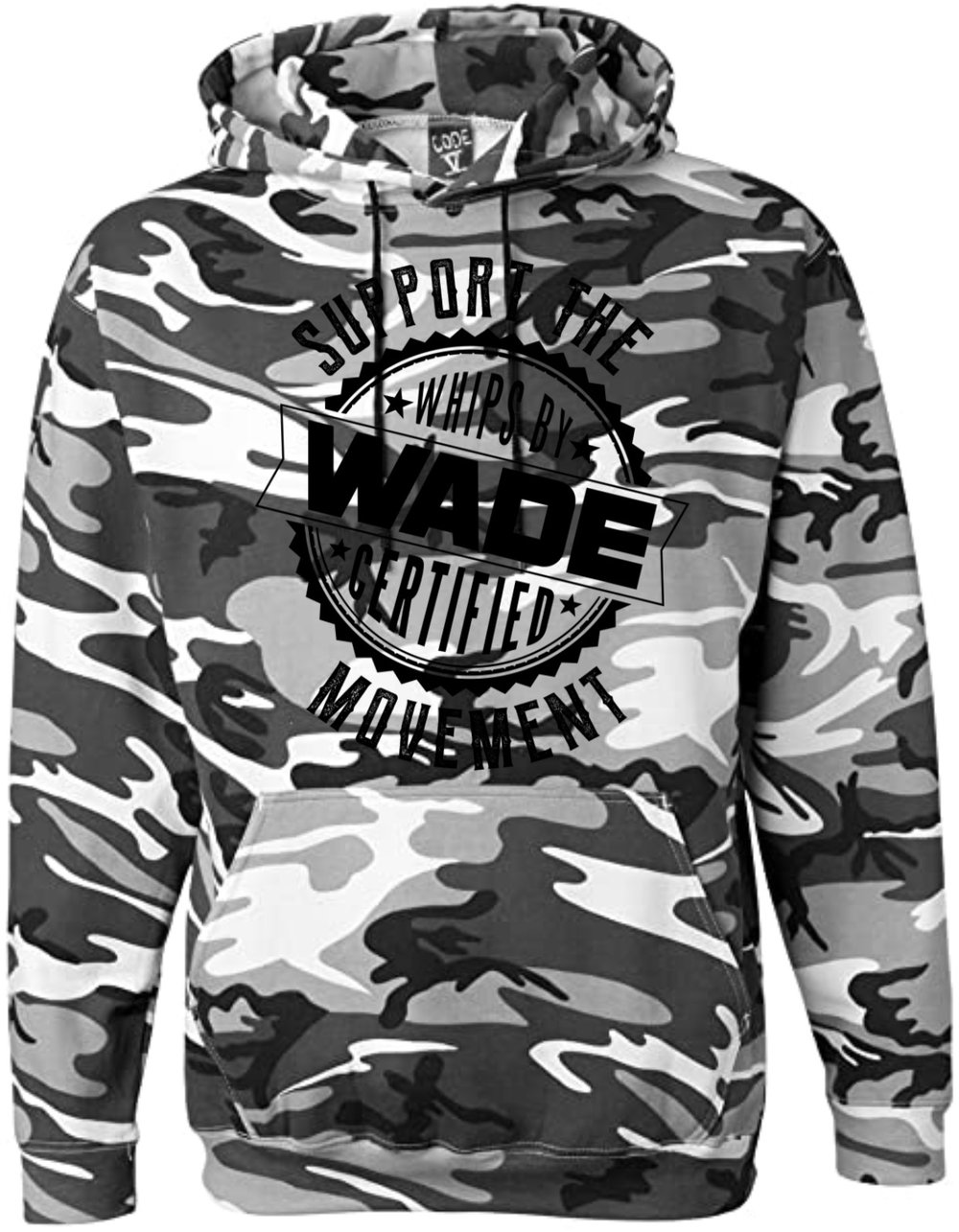 Camo Support The Movement Hoodie : *PRE-ORDER* Black Print