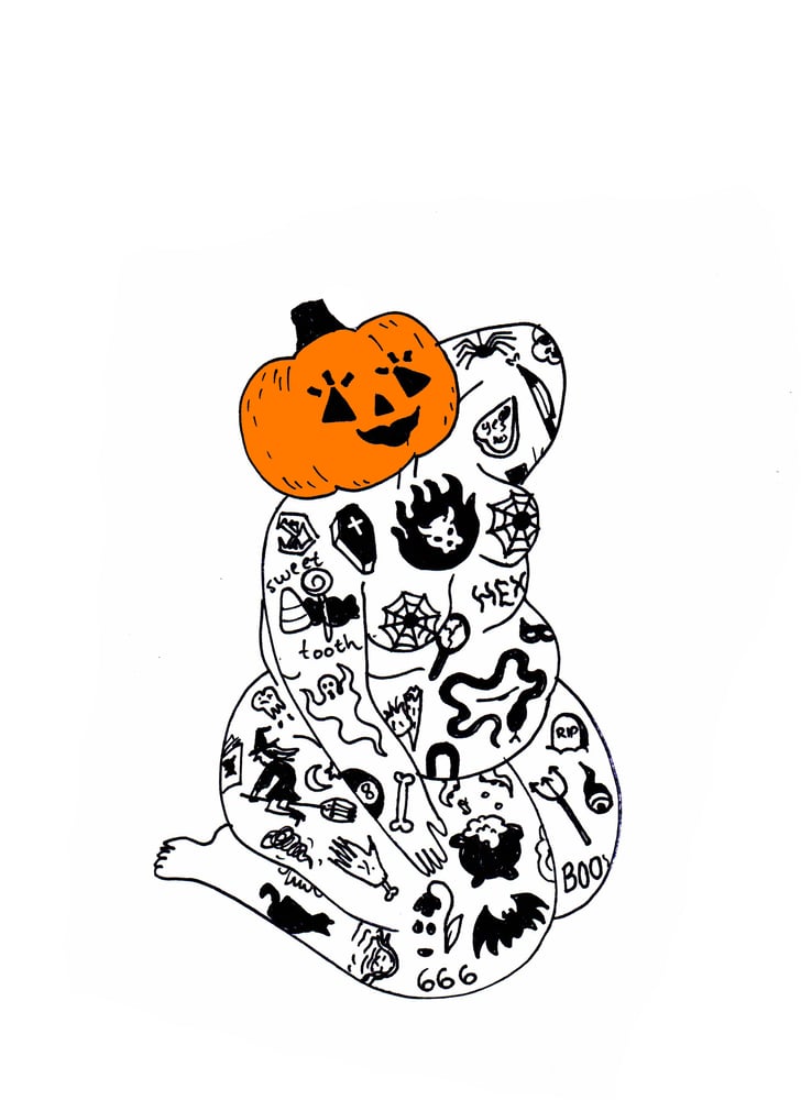Image of Pumpkin Head - print