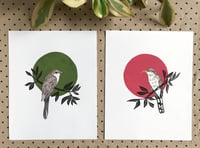 Image 1 of CUCKOOS: 8X10 INCH LIMITED EDITION LINOCUT PRINTS