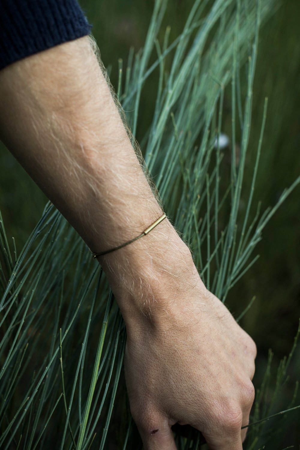 Image of Unisex Brass Tube Bracelet