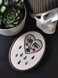 Image 1 of Crying heart embroidery 