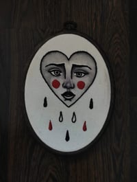 Image 2 of Crying heart embroidery 