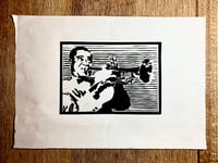 Image 4 of Louis Armstrong (Linocut Print)