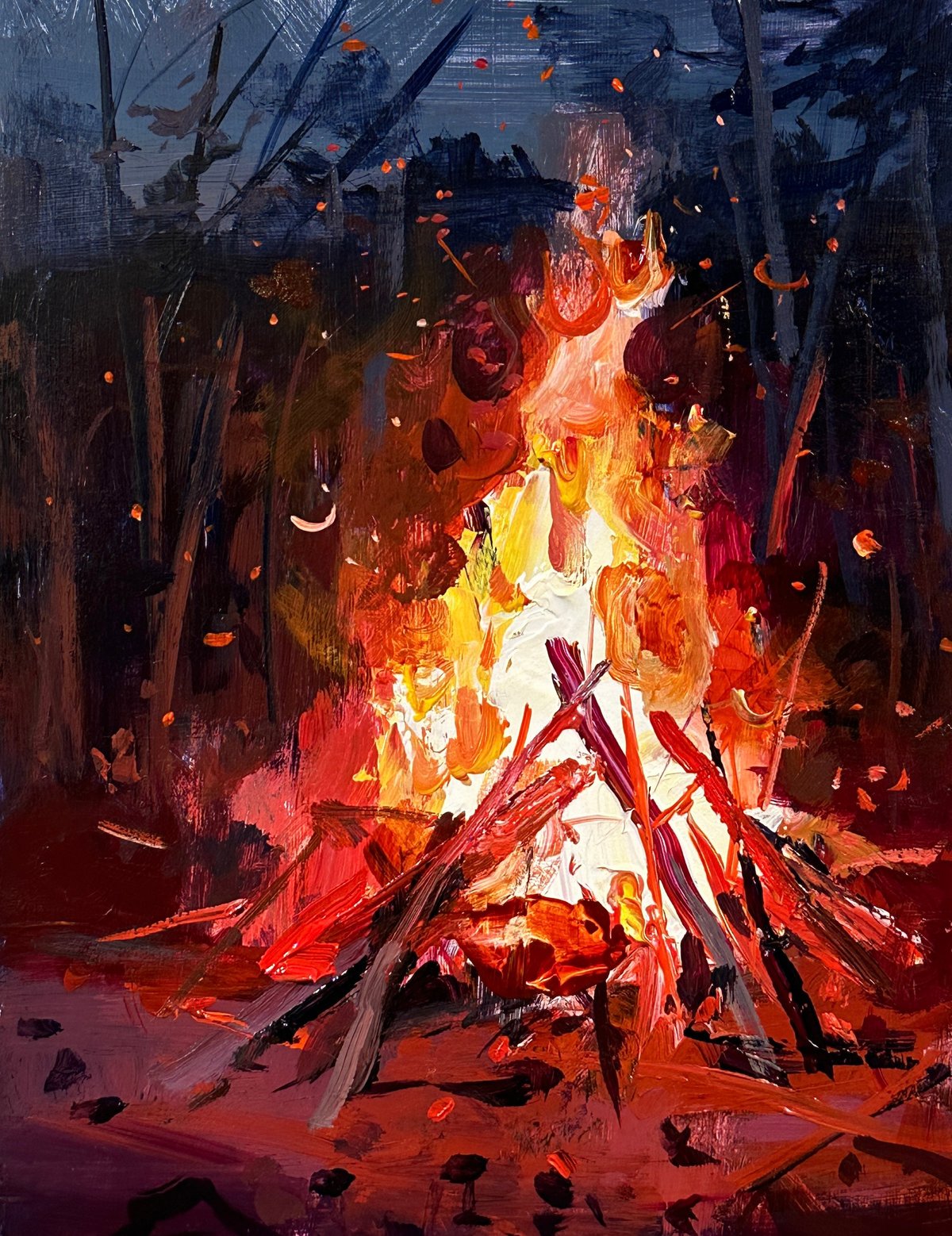 Image of Fire ( too much pine) 