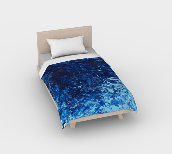 Image of Tidal Wave Print Duvet Cover