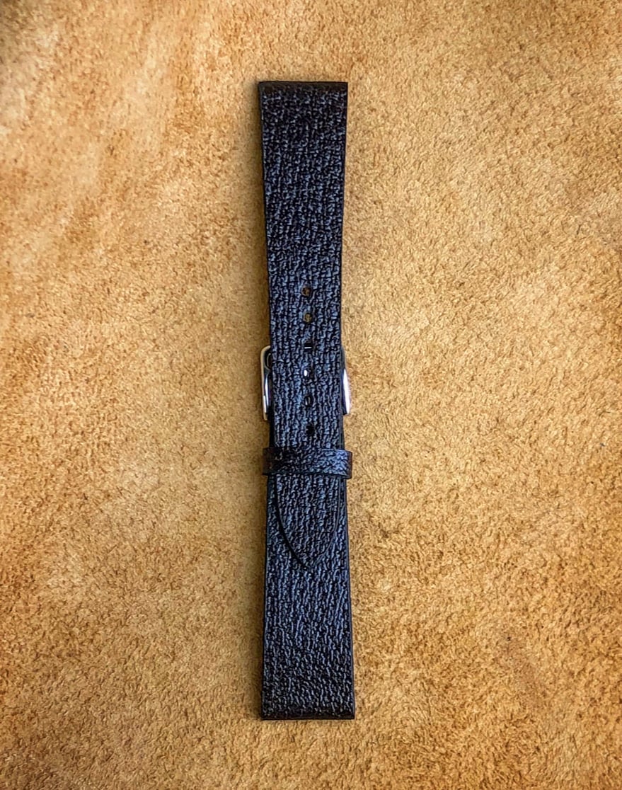 Vintage Pigskin Dark Brown - Extra Thin - watch strap Vintage Pigskin Dark Brown - Extra Thin - watch strap