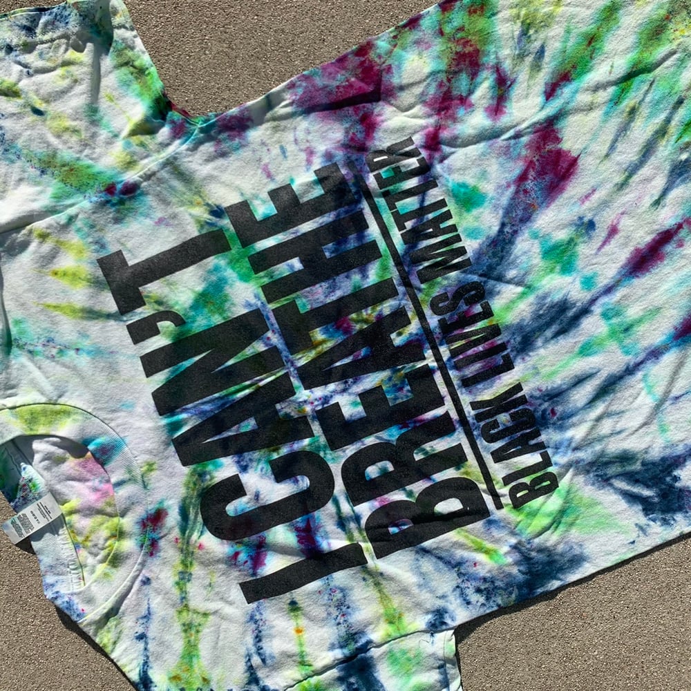 Image of BLACK LIVES MATTER- hand dyed donation tee