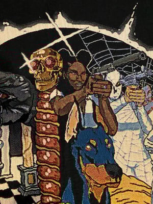 Image of The Perilous Web of The Titanium Fisted Sunsetter Woven blanket PREORDER