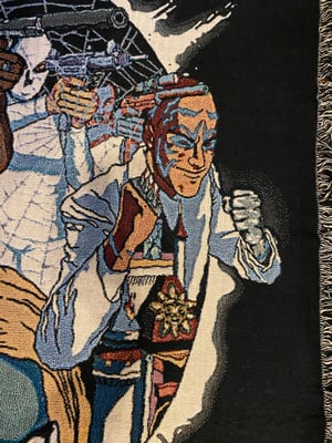 Image of The Perilous Web of The Titanium Fisted Sunsetter Woven blanket PREORDER