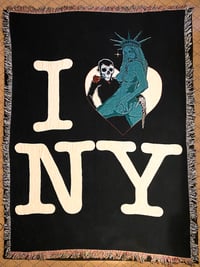 Image 1 of 'I LOVE NY' Woven Blanket PREORDER