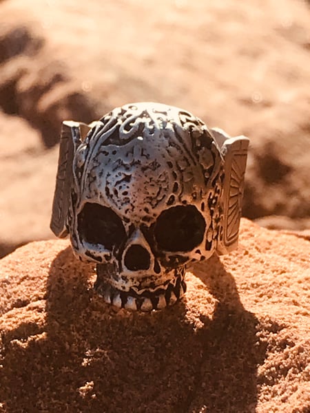 Image of Stamped Skull Ring