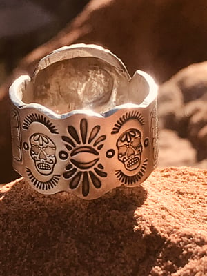 Image of Stamped Skull Ring