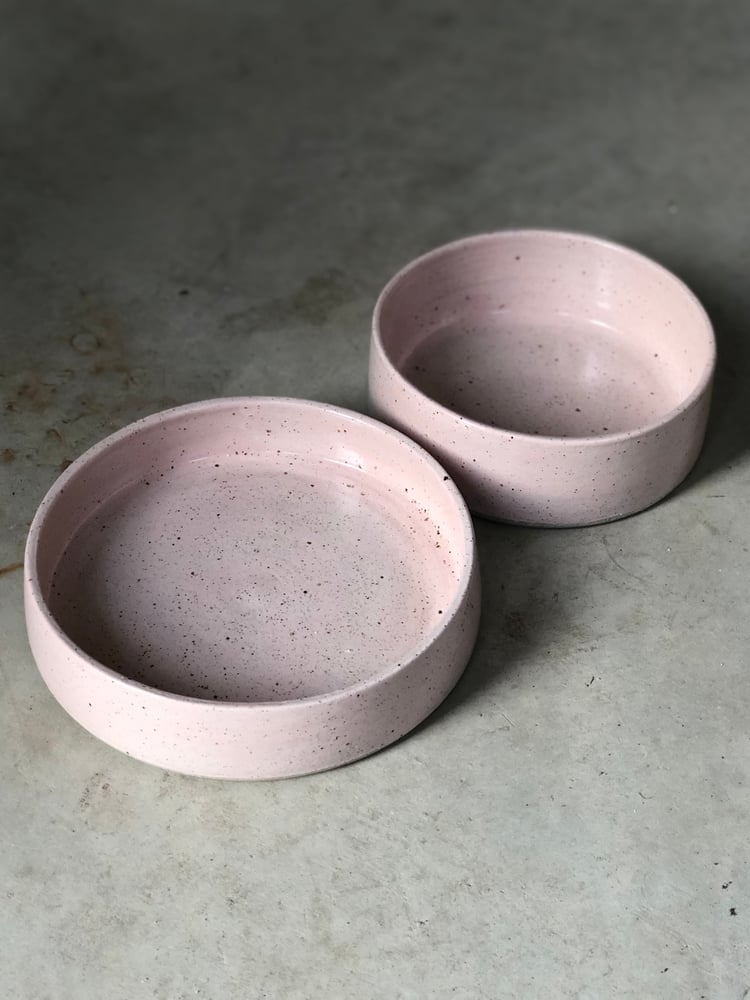 Image of pet bowls in speckled blossom 