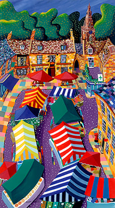 Uppingham Market Day Print