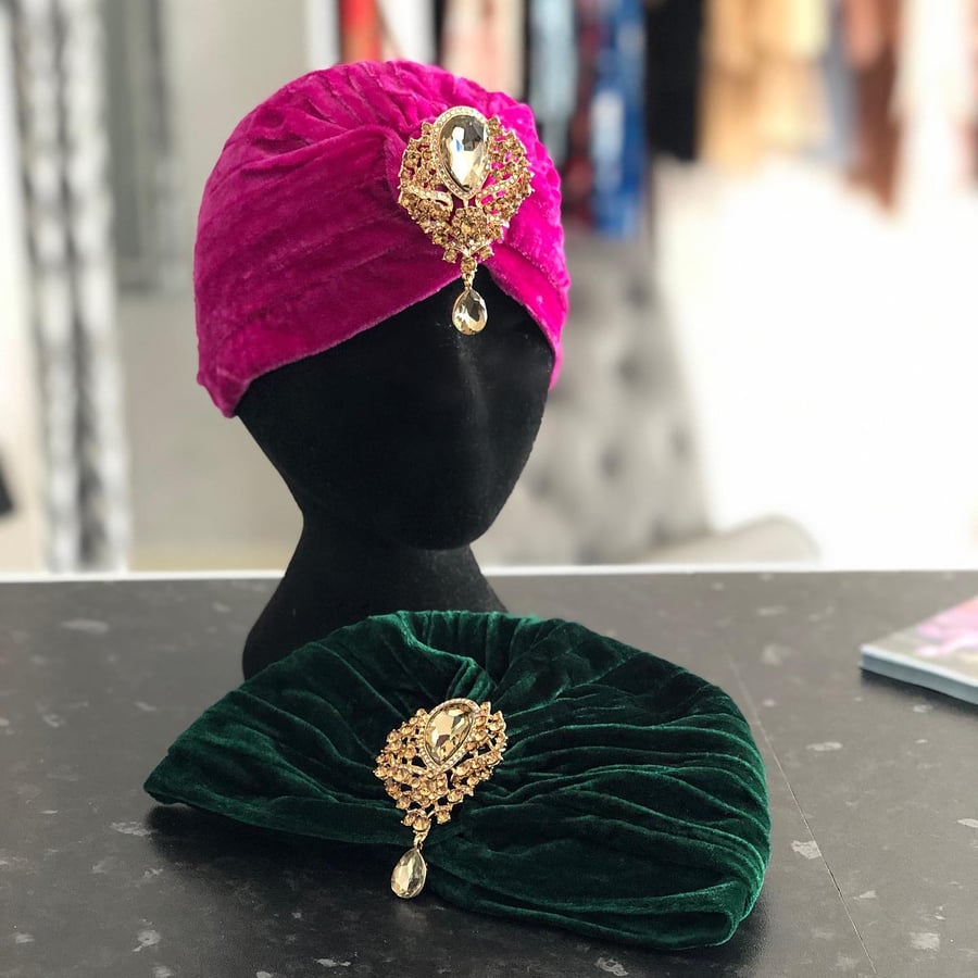 Image of Velvet Jewel Turban