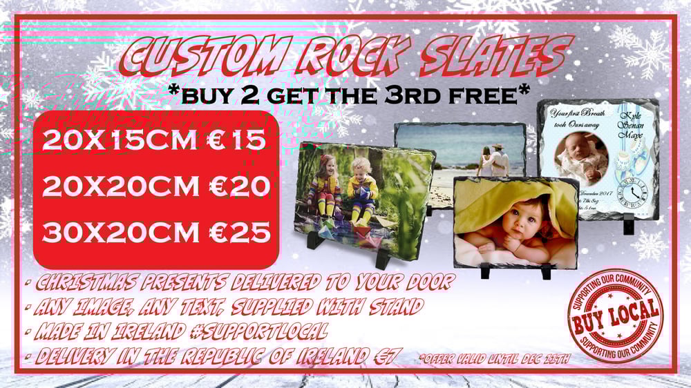Custom Rock Photo Slate