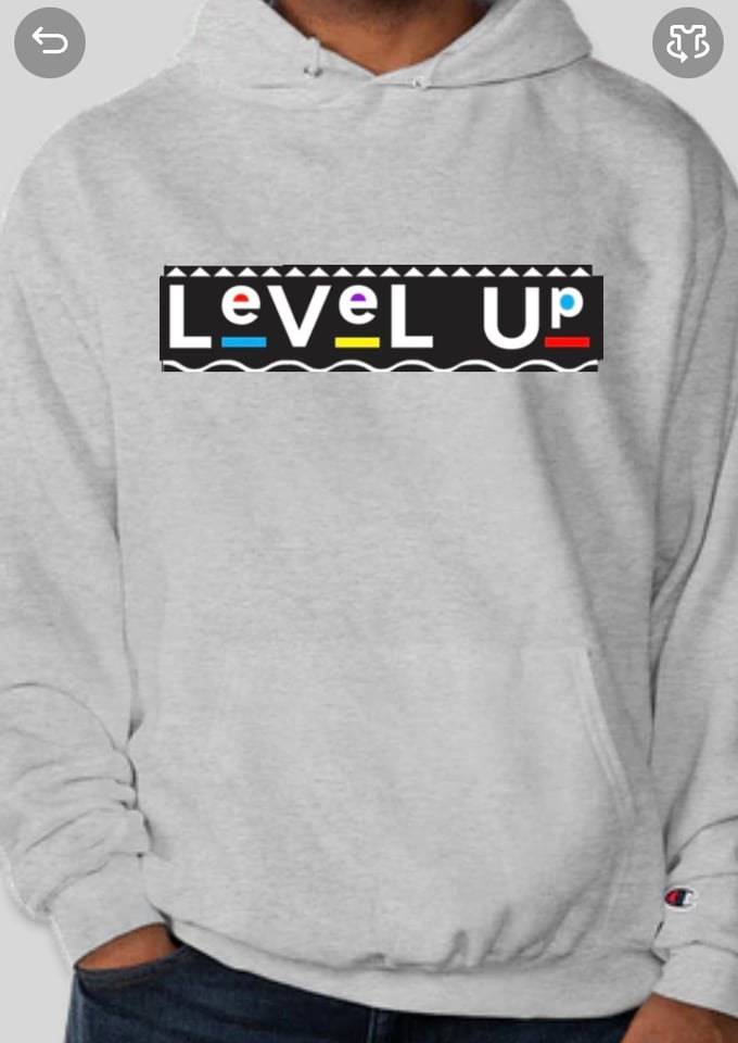 Image of Level Up Champion Hoodie - Gray