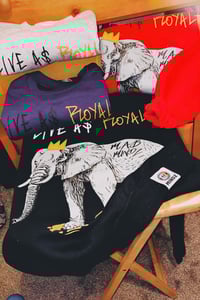 Image 2 of LIVE A$ ROYALTY GREY ELEPHANT Crew Neck Sweater