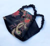 Black Chinese dragon embroidered Face mask (with or without scrunchie)  