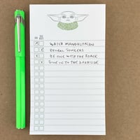Image 3 of "Do or Do Not" Baby Yoda Mandalorian Notepad