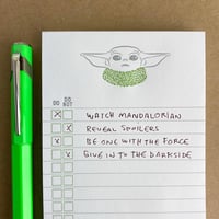 Image 1 of "Do or Do Not" Baby Yoda Mandalorian Notepad