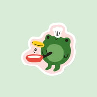 Image 1 of Sticker - Frog pancake