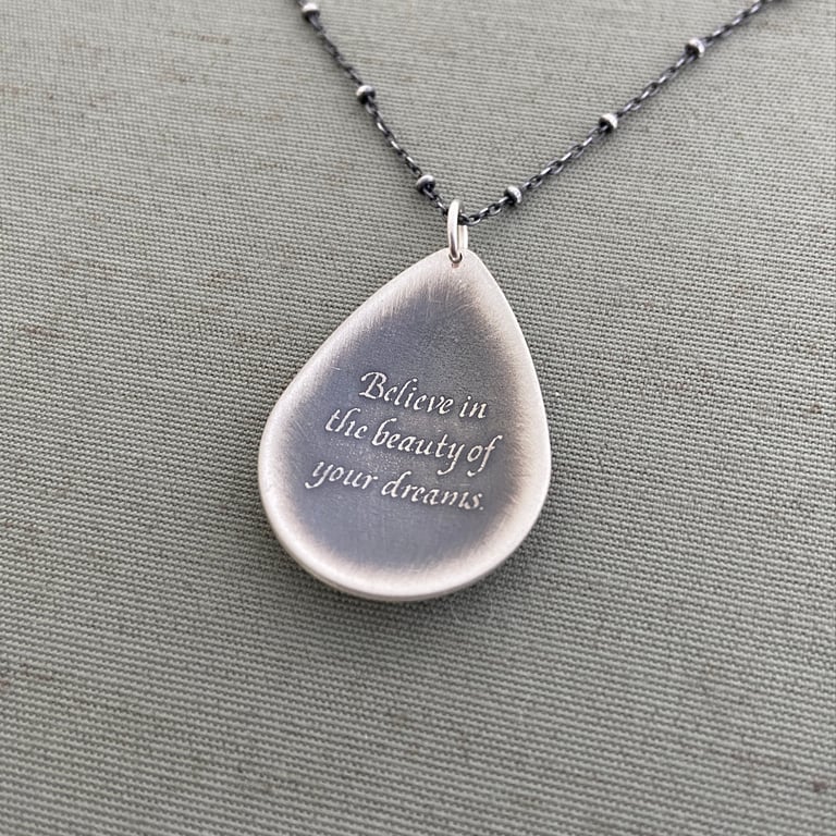 Believe in the Beauty of Your Dreams Sterling Silver Necklace