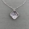 Sterling Silver Diamond Lace Necklace