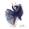 "Blue Depths" 100% Silk Beverly Dressing Gown (10% off Discount Code: BlueDepths)