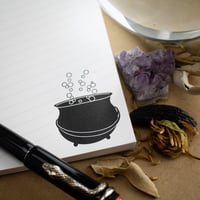 Image 3 of "No Toil, No Trouble" Cauldron & Wand Notepad