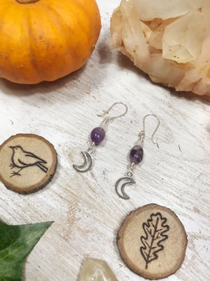 Image of Amethyst Moon earrings