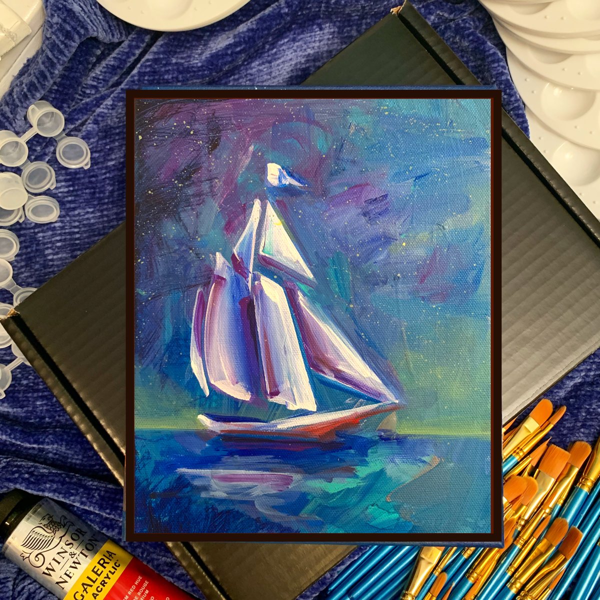 Sail Away Virtual Paint and Sip Michelle Nicole Art