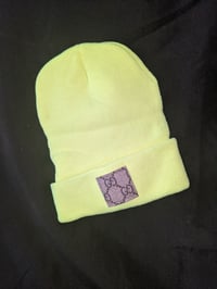 Neon Yellow Custom Gucci Beanie