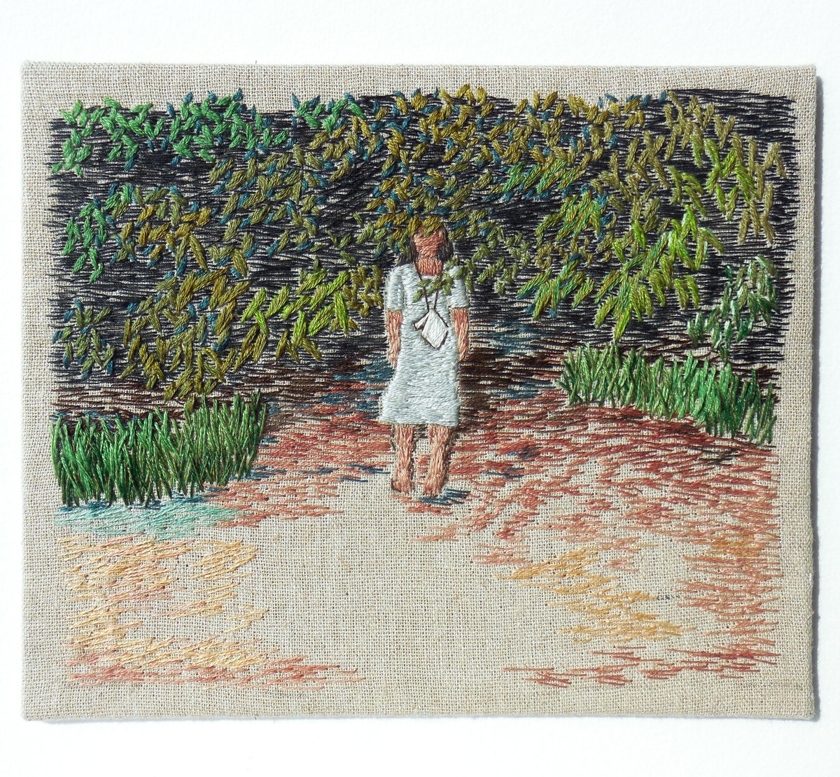 Image of the sketch hunter - embroidery artwork